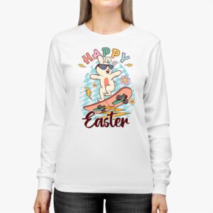 Bunny Pastel Spring Hunt Eggs Rabbit Happy Easter Day Outfit Longsleeve Tee 2 3
