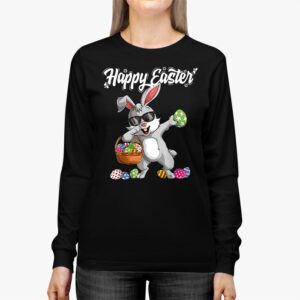 Bunny Pastel Spring Hunt Eggs Rabbit Happy Easter Day Outfit Longsleeve Tee 2