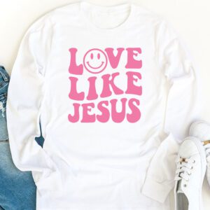 Christian Love Like Jesus Easter Day Womens Girls Kids Longsleeve Tee 1