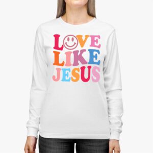 Christian Love Like Jesus Easter Day Womens Girls Kids Longsleeve Tee 2 4