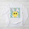 Cute Bunny Rabbit Face Groovy Glasses Girl Happy Easter Day Longsleeve Tee