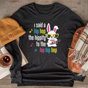 Cute Easter Bunny Shirt I Said A Hip Hop Funny Kids Boys Longsleeve Tee