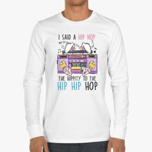 Cute Easter Bunny Shirt I Said A Hip Hop Funny Kids Boys Longsleeve Tee 3 7