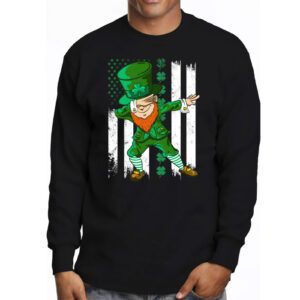 Dabbing Leprechaun Funny Gifts Men Kids Boys St Patricks Day Longsleeve Tee 3 3