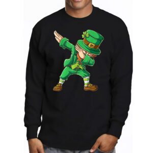 Dabbing Leprechaun Funny Gifts Men Kids Boys St Patricks Day Longsleeve Tee 3