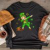 Dabbing Leprechaun Funny Gifts Men Kids Boys St Patricks Day Longsleeve Tee