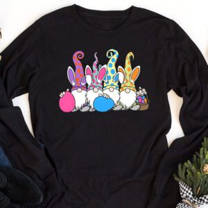 Easter Bunny Spring Gnome Easter Egg Hunting And Basket Gift Longsleeve Tee 1