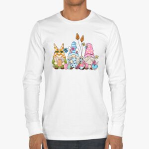 Easter Bunny Spring Gnome Easter Egg Hunting And Basket Gift Longsleeve Tee 3 8