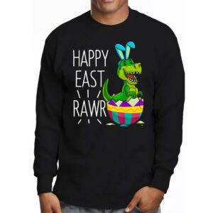 Easter Day Dinosaur Funny Happy Eastrawr T Rex Easter Longsleeve Tee 3 1