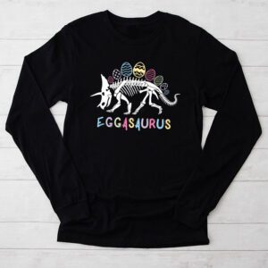 Eggasaurus Easter Stegosaurus Dinosaur Boys Kids Toddler Longsleeve Tee 2 1