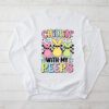 Funny Chillin With My Peeps Easter Bunny Hangin With Peeps Longsleeve Tee