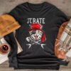 Funny Pi Day Math Science Cat Pirate Longsleeve Tee