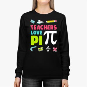 Funny Pi Day Math Teacher Shirt 3.14 Pi Symbol Nerds Women Longsleeve Tee 2 4