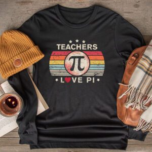 Funny Pi Day Math Teacher Shirt 3.14 Pi Symbol Nerds Women Longsleeve Tee