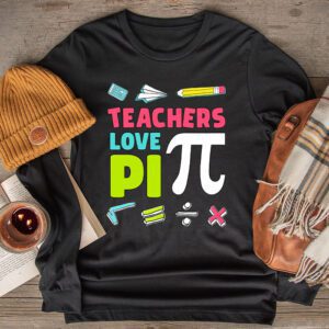 Funny Pi Day Math Teacher Shirt 3.14 Pi Symbol Nerds Women Longsleeve Tee