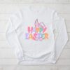 Groovy Happy Easter Day Colorful Egg Hunting Cute Bunny Girl Womens Longsleeve Tee