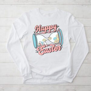 Groovy Happy Easter Day Colorful Egg Hunting Cute Bunny Girl Womens Longsleeve Tee