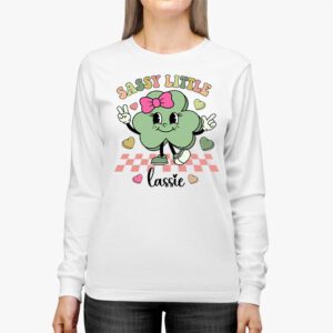 Groovy St Patricks Day Shirt Sassy Little Lassie Kids Toddler Girl Longsleeve Tee 2 1