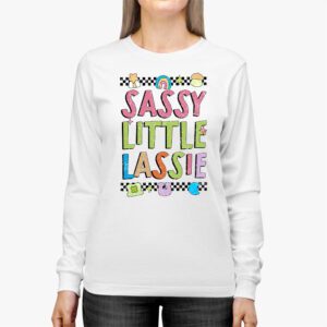 Groovy St Patricks Day Shirt Sassy Little Lassie Kids Toddler Girl Longsleeve Tee 2 3