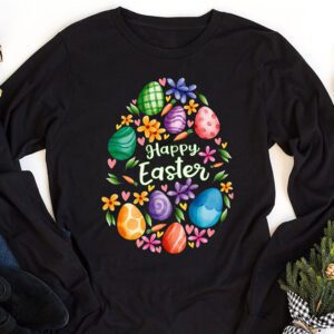 Cute Colorful Egg Hunting Women Boys Girls Longsleeve Tee