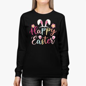 Happy Easter Day Cute Colorful Egg Hunting Women Boys Girls Longsleeve Tee 2 3