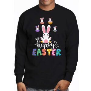 Happy Easter Day Cute Colorful Egg Hunting Women Boys Girls Longsleeve Tee 3 2