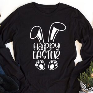 Happy Easter Sayings Egg Bunny Longsleeve Tee 1