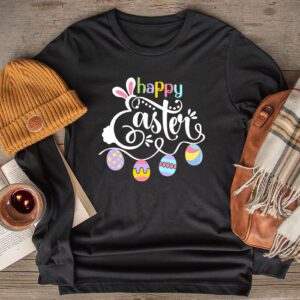 Happy Easter Sayings Egg Bunny Longsleeve Tee 2 5