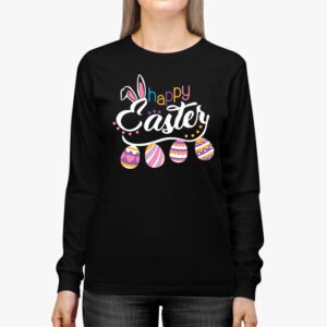 Happy Easter Sayings Egg Bunny Longsleeve Tee 3 1