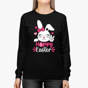 Happy Easter Sayings Egg Bunny Longsleeve Tee 3 4