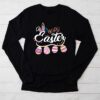Happy Easter Sayings Egg Bunny Longsleeve Tee