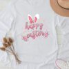 Happy Easter Sayings Egg Bunny Longsleeve Tee