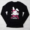 Happy Easter Sayings Egg Bunny Longsleeve Tee