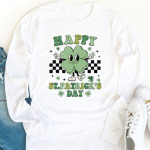 Happy St Patricks Day Shamrock Clover For Women Kids Longsleeve Tee 1 3