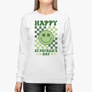 Happy St Patricks Day Shamrock Clover For Women Kids Longsleeve Tee 2 1