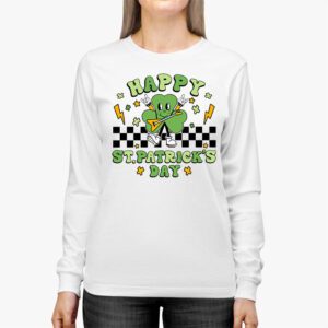 Happy St Patricks Day Shamrock Clover For Women Kids Longsleeve Tee 2 4