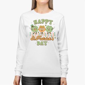 Happy St Patricks Day Shamrock Clover For Women Kids Longsleeve Tee 2 7