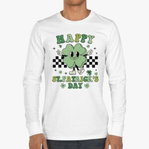 Happy St Patricks Day Shamrock Clover For Women Kids Longsleeve Tee 3 3