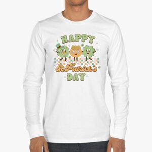 Happy St Patricks Day Shamrock Clover For Women Kids Longsleeve Tee 3 7