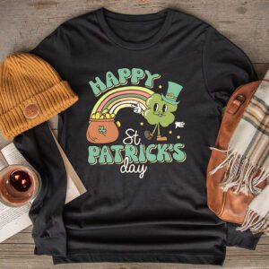 Happy St Patricks Day Shamrock Clover For Women Kids Longsleeve Tee