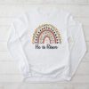 He Is Risen Rainbow Leopard Happy Easter Day Christian Jesus Longsleeve Tee