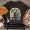 He Is Risen Rainbow Leopard Happy Easter Day Christian Jesus Longsleeve Tee