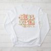 He is Risen Jesus Christian Happy Easter Floral Wreath Women Longsleeve Tee