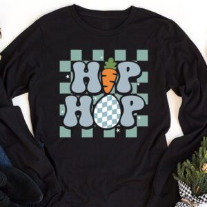 Hip Hop Easter Shirt Women Girls Leopard Print Plaid Bunny Longsleeve Tee 1 1