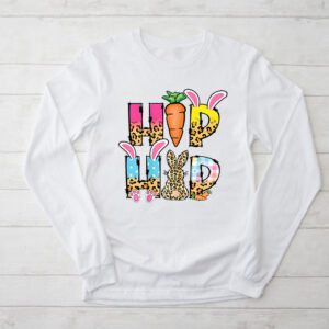 Hip Hop Easter Shirt Women Girls Leopard Print Plaid Bunny Longsleeve Tee 2 3