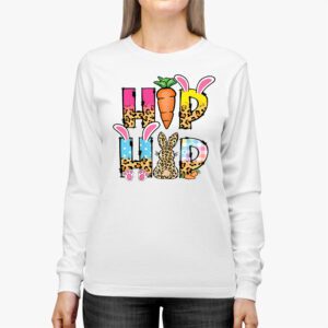 Hip Hop Easter Shirt Women Girls Leopard Print Plaid Bunny Longsleeve Tee 3 3