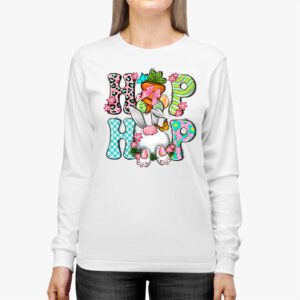 Hip Hop Easter Shirt Women Girls Leopard Print Plaid Bunny Longsleeve Tee 3