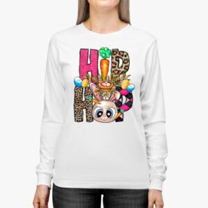 Hip Hop Easter Shirt Women Girls Leopard Print Plaid Bunny Longsleeve Tee 3 7