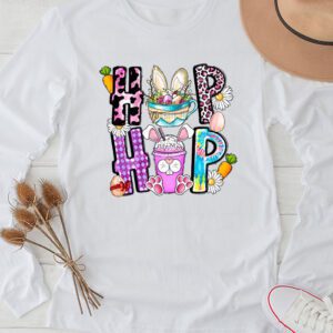 Hip Hop Easter Shirt Women Girls Leopard Print Plaid Bunny Longsleeve Tee