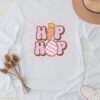 Hip Hop Easter Shirt Women Girls Leopard Print Plaid Bunny Longsleeve Tee